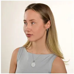 Adelia ́s Kettenanhänger Unisex Anhänger aus Edelstahl, Ideal zum Verschenken – schlicht und stilvoll silberfarben