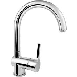 WELLWATER Einhebelmischer, verchromt, mit schwenkbarem Auslauf - silberfarben
