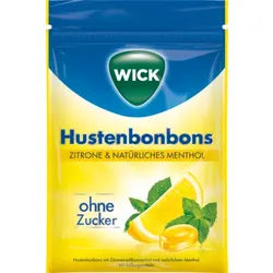 Wick Zitrone & nat.Menthol Bonb.o.Zucker Beutel 72 g