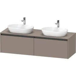 Duravit Ketho.2 Konsolenwaschtischunterbau wandhängend Basalt Matt 1600x550x459 mm - K24889B43430000 K24889B43430000