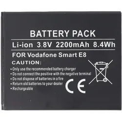 Akku passend für Vodafone Smart E8 Akku Li3822T43P4h736040, VFD510 Li-Ion, 3,8V, 2200mAh, 8,4Wh
