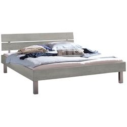 Hasena Bett , Grau , Holzwerkstoff , Betonoptik , 100x200 cm , in verschiedenen Holzdekoren erhältlich, in verschiedenen Größen erhältlich , Schlafzimmer, Komplette Schlafzimmer und Serien, Schlafzimmerserien