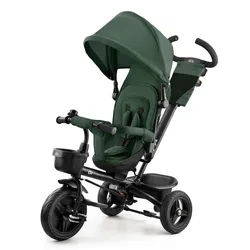 Kinderkraft Dreirad , Grün , Metall, Kunststoff, Textil , 112x106.5x50.5 cm , Rückenlehne, Becherhalter, höhenverstellbare Schubstange , Spielzeug, Kinderfahrzeuge, Dreiräder