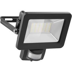 Goobay LED-Außenstrahler, 30 W, mit Bewegungsmelder - mit 2550 lm, neutralweißem Licht (4000 K), PIR-Sensor mit ON-/OFF-Funktion und M16-Kabelverschraubung, für den Außeneinsatz geeignet (IP44)