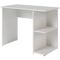 Vicco Schreibtisch Simple Weiß 100 x 50 cm , Holzwerkstoff , 2 Fächer , Rechteckig , 100x76x50 cm , Büromöbel, Schreibtische, Schreibtische