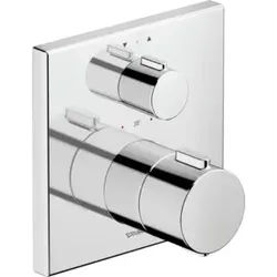 Duravit Fertigmontageset UP-Thermostat, Rosette eckig, chrom