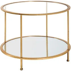 Xxxl Beistelltisch , Metall, Glas , rund , Rundrohr , 60x45x60 cm , Wohnzimmer, Wohnzimmertische, Beistelltische, Beistelltische Metall