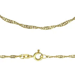 Collierkettchen FIRETTI "Schmuck Geschenk Gold 333 od 585 Singapurkettengl. in mehreren Breiten" Gr. 50, gold (gelbgoldfarben), Halsketten, Damen, 50, Gelbgold 333, B: 1,7mm, Made in Germany, B:1,7mm