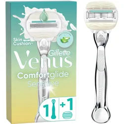 Gillette Venus - Nassrasierer 'Comfortglide Sensitive' + 1 Ersatzklinge Sonstige St Frauen