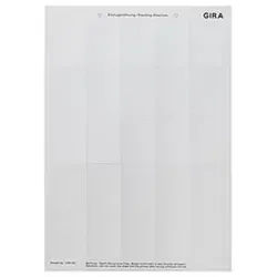 Gira Bechriftungsbogen 38x54mm für Tastsensensor 2 3x25Schriftfeld 109000
