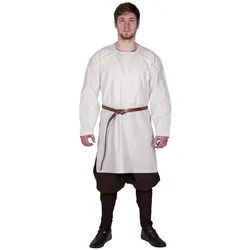 Battle Merchant Wikinger-Kostüm Wikinger Tunika, Viborg Rekonstruktion, natur M weiß M | M