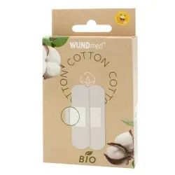 WUNDmed® Wundpflaster Cotton aus Baumwolle, Pflaster aus Baumwolle für empfindliche und sensible Haut, 1 Packung = 10 Stück (19 x 63 mm)