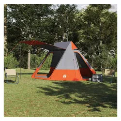 furnicato Faltzelt Outdoor-Campingzelt 482x360x227 cm Grau und Orange, (1 tlg) grau|orange