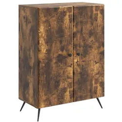 vidaXL Sideboard 66 x 34,5 x 90 cm Sideboard Wohnzimmer Schrank Geräucherte Eiche 66x34 braun