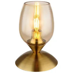GLOBO LIGHTING Tischleuchte, Leuchtmittel nicht inklusive, Tischlampe Nachttischlampe Tischleuchte messing Touch
