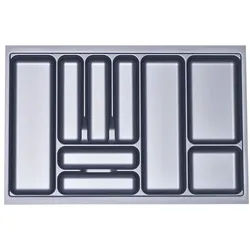 SO-TECH® Besteckeinsatz ORGA-BOX® I Besteckeinsatz silbergrau für Blum Tandembox u., für Blum Tandembox u. ModernBox mit Korpusbreiten 300 - 1200 mm grau|silberfarben 71.9 cm x 5.5 cm x 47.3 cm