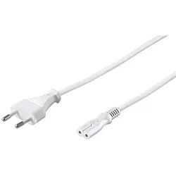 Stromkabel C7 (2 pins) - Weiß - 1.5m - Gerade