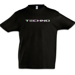 Urban Backwoods Print-Shirt Techno Glitch Kinder T-Shirt Attack Decay Sustain Audio LFO Wave (1-tlg) Release Music DJ Sound schwarz 98/104