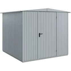 Hörmann Metall-Gerätehaus Berry Classic mit Satteldach Typ 2, 259 x 248 cm,fenstergrau,6,4 m2