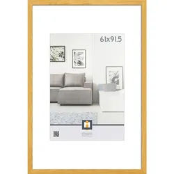 Bilderrahmen , Eichefarben , Kunststoff, Glas , rechteckig , 66x96.5x1.5 cm , Bilder & Rahmen, Bilderrahmen, Bilderrahmen & Fotorahmen