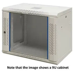 19? wall cabinet 6U 600 × 450 glass door white - Gehäuse - Wall mount - Weiß