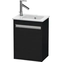 Duravit Ketho Waschtischunterbau wandhängend Eiche Schwarz Matt 400x285x550 mm - KT6417R1616 KT6417R1616
