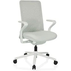 Mid.you Drehstuhl , Hellgrau , Textil , Drehkreuz , 63x111x67 cm , inklusive Armlehnen, ergonomische Rückenlehne , Büromöbel, Bürostühle, Drehstühle