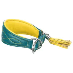 TRIXIE Active Comfort Halsband für Windhunde, Leder, XS: 21–26 cm / 40 mm, petro...