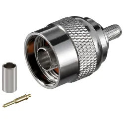 Goobay N-Stecker Crimp Ø 5,2 mm - mit vergoldetem Kontakt, für RG 58-Kabel