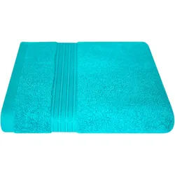 Handtuch DYCKHOFF "Siena", blau (aqua), B:50cm L:100cm, Frottier, Obermaterial: 100% Baumwolle, Handtücher, mit Bordüre