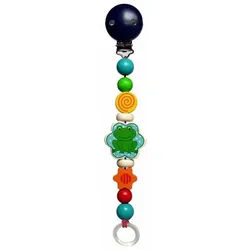 HESS SPIELZEUG Kinderwagenkette Babyspielzeug Schnullerkette Frosch BxLxH 40x20x210mm NEU bunt