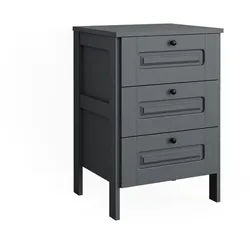 VitaliSpa Kommode Ajaton Grau 60 x 88.4 cm , Holzwerkstoff , Rechteckig , 60x88.4x53.4 cm , Babymöbel & Kindermöbel, Babyzimmer, Babyregale & Kinderregale