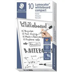 Staedtler 10er-Pack Whiteboard Marker »Lumocolor compact« schwarz schwarz