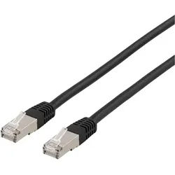 patch cable - 7 m - black - Schwarz - 7m