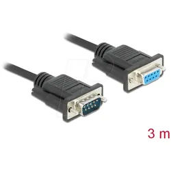 DELOCK 86584 - Kabel Seriell, RS-232, Stecker/Buchse, 3 m