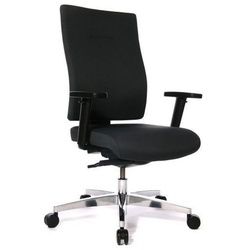 Xxxl Drehstuhl , Schwarz, Alufarben , Textil , Drehkreuz , 50x106-122x46-51 cm , Lga, Made in Germany , Stoffauswahl, ergonomische Rückenlehne , Büromöbel, Bürostühle, Drehstühle