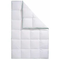 fjödur Daunenbettdecke Fee, Bettdecke 135x200, 155x220 cm und weitere Größen, Füllung: 80% Daunen, 20% Federn, Bezug: 100% Baumwolle, Hergestellt in Deutschland weiß 135 cm x 200 cm