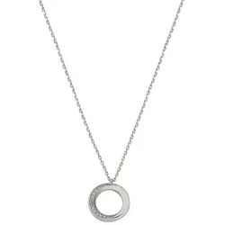 XENOX Kette mit Anhänger Halskette mit Anhänger Classic Circle Zirkonia Silber XS2125
