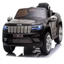 TPFLiving Elektro-Kinderauto Jeep Grand Cherokee - schwarz - Farbe: schwarz, Belastbarkeit 30 kg, Elektro Go-Kart - Kinder Elektrofahrzeug Kinderauto elektro schwarz