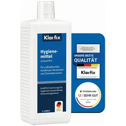 klarfix schaumfreies Hygienemittel (Spar-Set, [2-St. Hält Wasser hygienisch & kalkfrei Konservierungsmittel für Luftbefeuchter & Luftreiniger)
