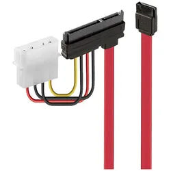 Lindy LINDY Festplatten Anschlusskabel [2x SATA-Buchse 7pol., IDE-Strom-Stec Computer-Kabel, (30.00 cm) gelb