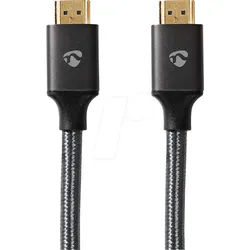 N CVTB34000GY20 - HDMI A-Stecker, 4K@30Hz, Grau, Textil, 2.00m