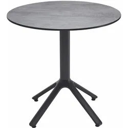 Bistrotisch Milano 70 cm rund - 305 - anthrazit 436 - HPL volcano anthracite