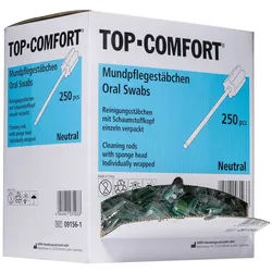 Med-Comfort PP Mundpflegestäbchen Neutral PU Schwamm 100 mm, 250 Stück