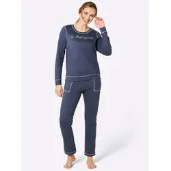 Witt Trainingsshirt Hausanzug Langarm blau 40/42