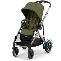 cybex Gold Kinderwagen , Waldgrün , 66x100x94.5-107.5 cm , Ce , Feststellbremse, Federung, Elektromotor, abnehmbarer Schutzbügel , Baby on Tour, Kinderwagen, Kombikinderwagen