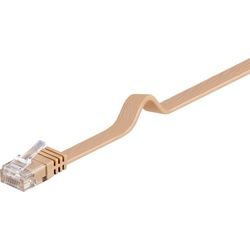 Goobay CAT 6 Flach-Patchkabel, U/UTP, Hellbraun