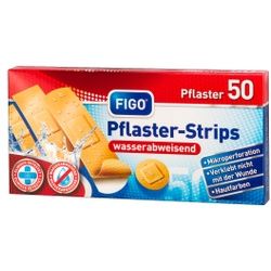 FIGO wasserabweisende Pflaster-Strips, 50er Pack, in 4 verschiedenen Größen, 50er Pack
