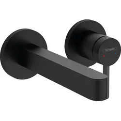 Hansgrohe 2-Loch Waschtischmischer Unterputz Finoris F-Set kurzer Auslauf mattschwarz, 76051670 76051670