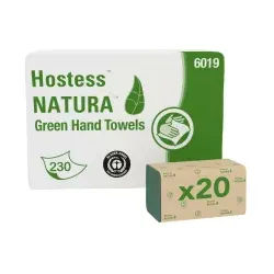 Kimberly-Clark Handtücher - Grün, Handtuchpapier, Zick-Zack- Falzung, 1-lagig, 25 x 23 cm, 1 Paket = 20 x 230 Stück = 4.600 Tücher